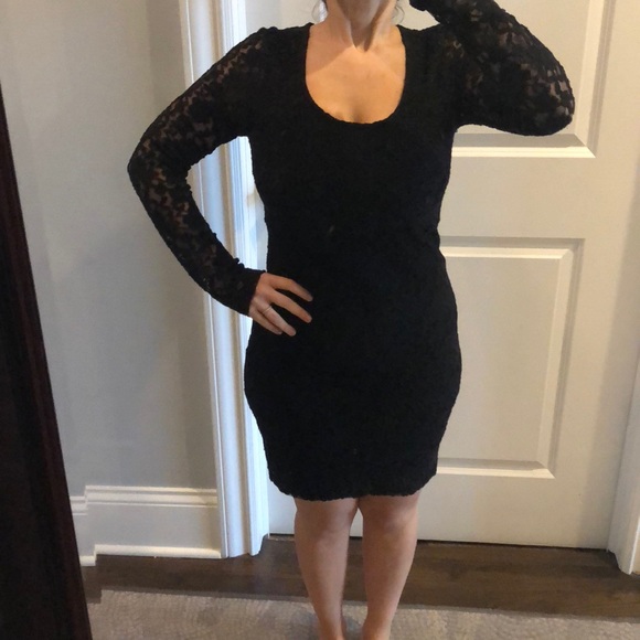 Threads4Thought Black Lace Dress - Picture 1 of 6